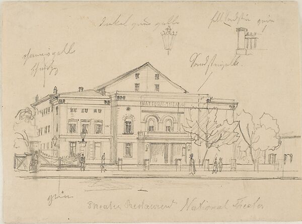 Study of the Nationaltheater, Berlin