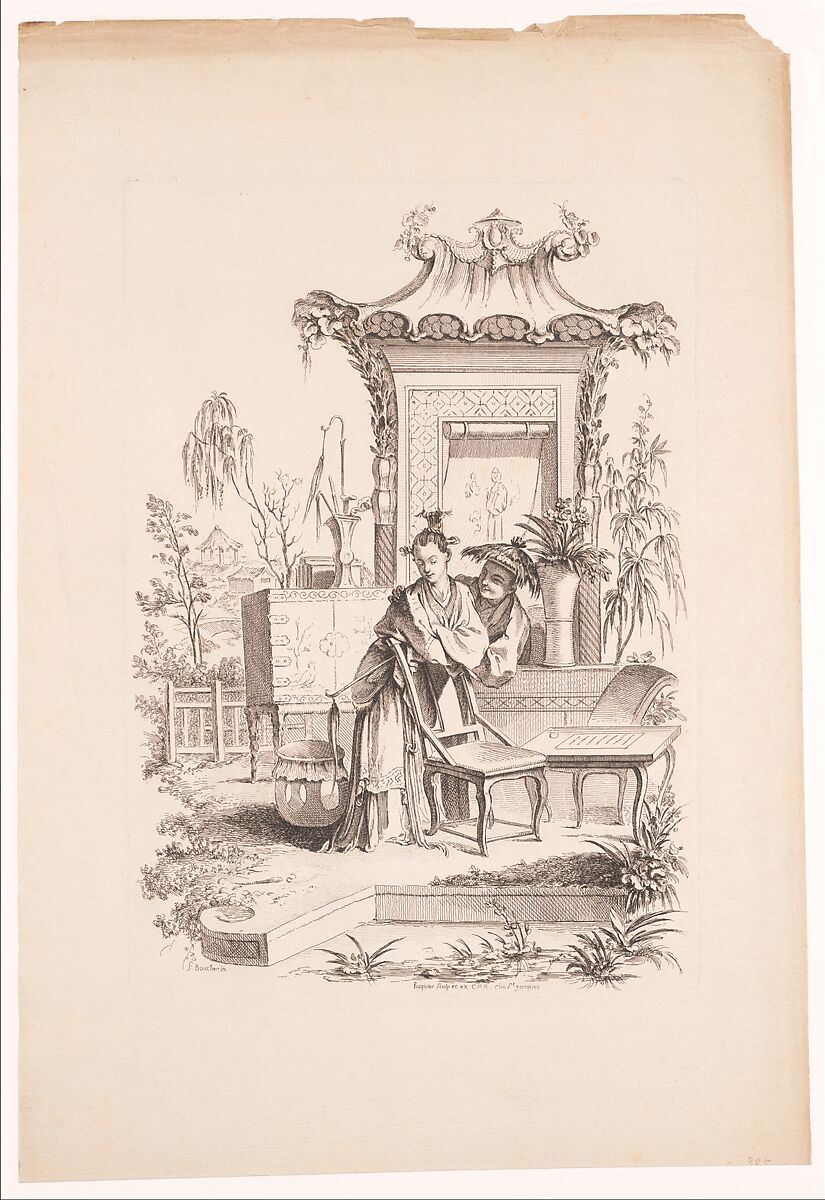 Chinese Man and Woman, Gabriel Huquier (French, Orléans 1695–1772 Paris), Etching and engraving