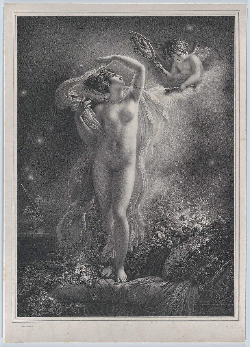 Danaë, After Anne Louis Girodet-Trioson (French, Montargis 1767–1824 Paris), Lithograph 