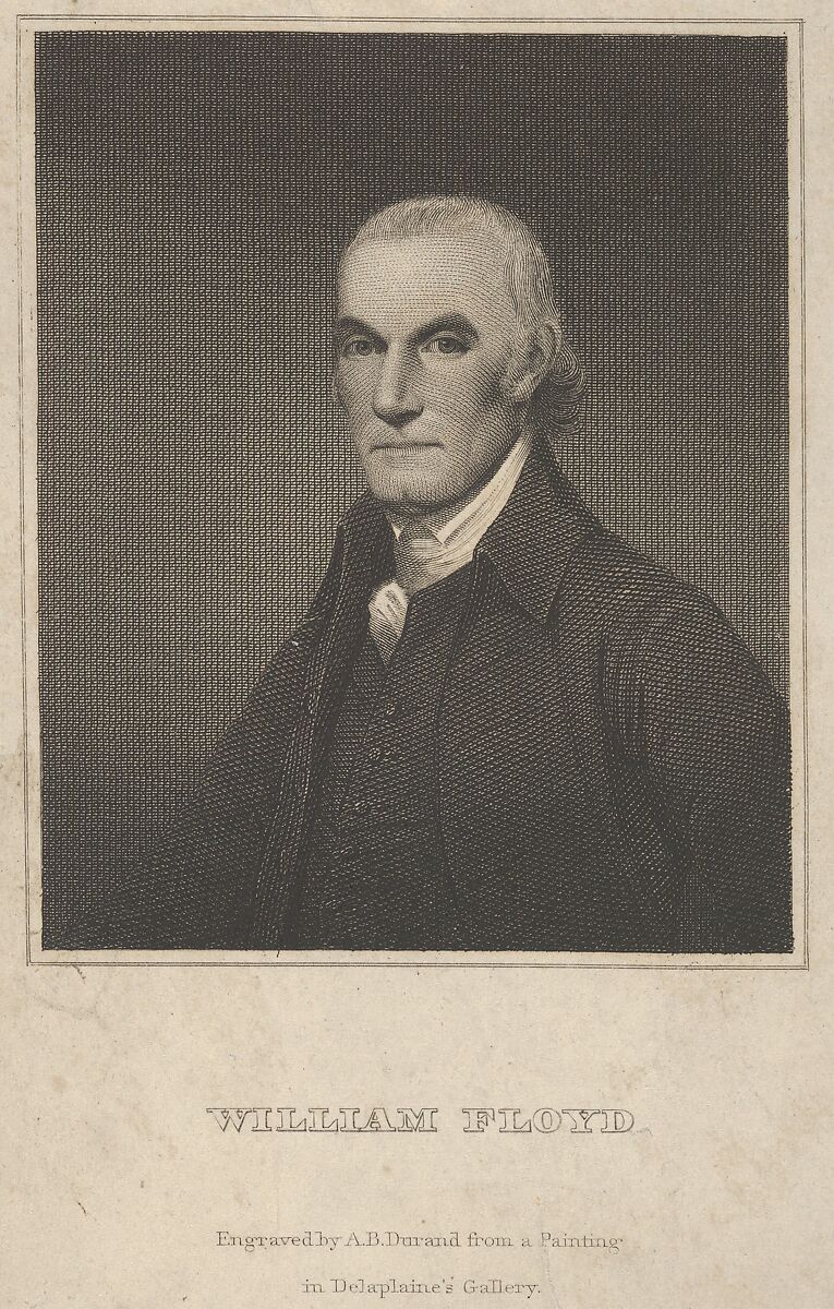 William Floyd, Asher Brown Durand (American, Jefferson, New Jersey 1796–1886 Maplewood, New Jersey), Engraving; third state of three 