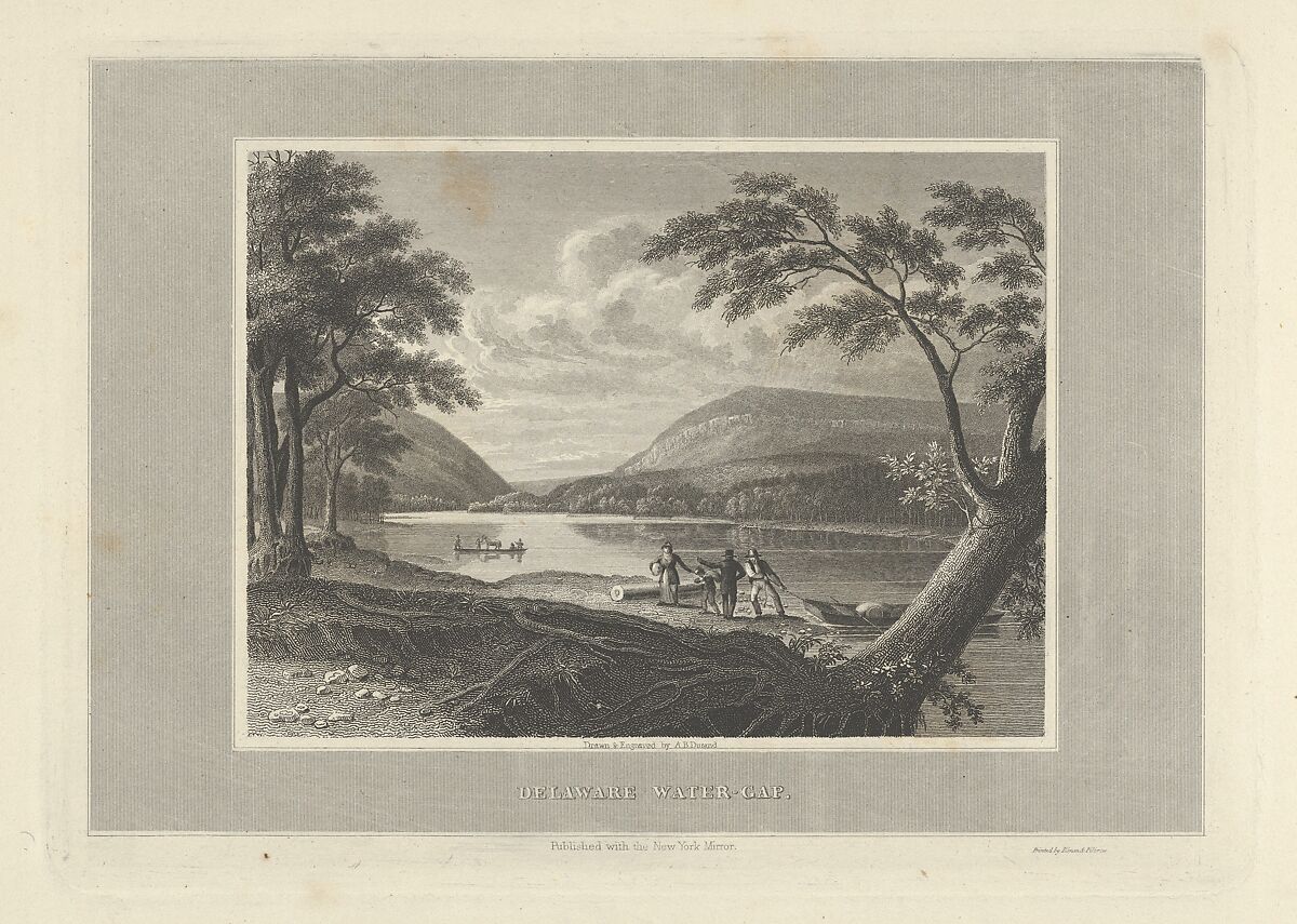 Delaware Water Gap, Asher Brown Durand (American, Jefferson, New Jersey 1796–1886 Maplewood, New Jersey), Steel engraving 