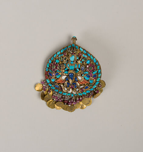 Earring for a Deity Showing Vishnu Riding Garuda