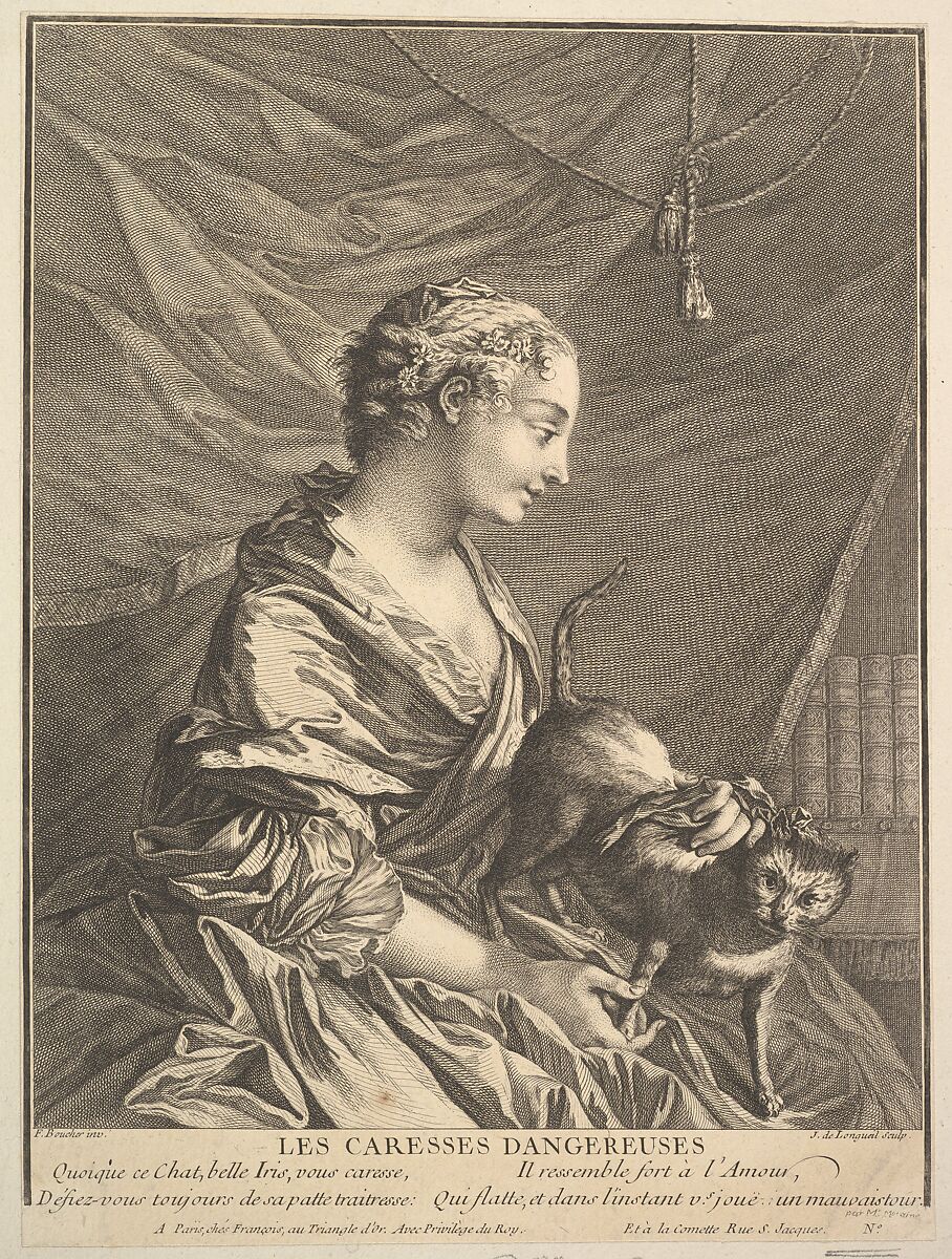 Dangerous Caresses, Joseph de Longueil (French, Givet, Ardennes 1730–1792 Paris), Etching and engraving 