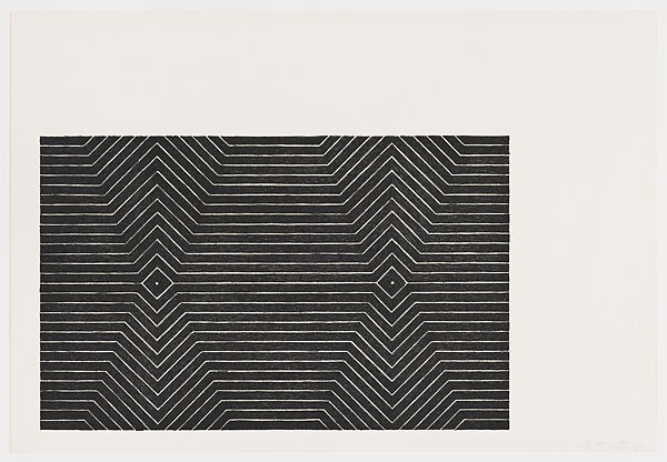 Gavotte, from "Black Series II", Frank Stella (American, Malden, Massachusetts 1936–2024 New York), Lithograph 