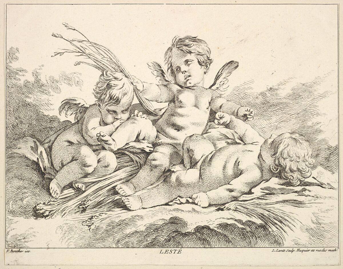 Summer, Louis Félix de La Rue (French, Paris 1731–1765 Paris), Etching, engraving and drypoint 