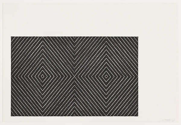 Delphine and Hippolyte, from "Black Series II", Frank Stella (American, Malden, Massachusetts 1936–2024 New York), Lithograph 
