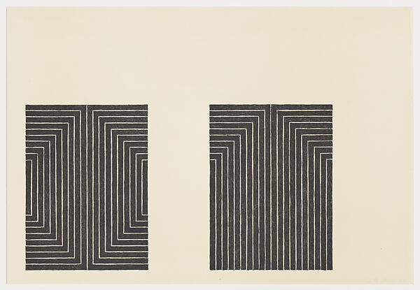 Club Onyx–Seven Steps, "Black Series I", Frank Stella (American, Malden, Massachusetts 1936–2024 New York), Lithograph 