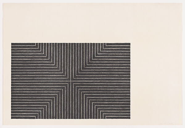 Albeit Macht Frei, from "Black Series I", Frank Stella (American, Malden, Massachusetts 1936–2024 New York), Lithograph 
