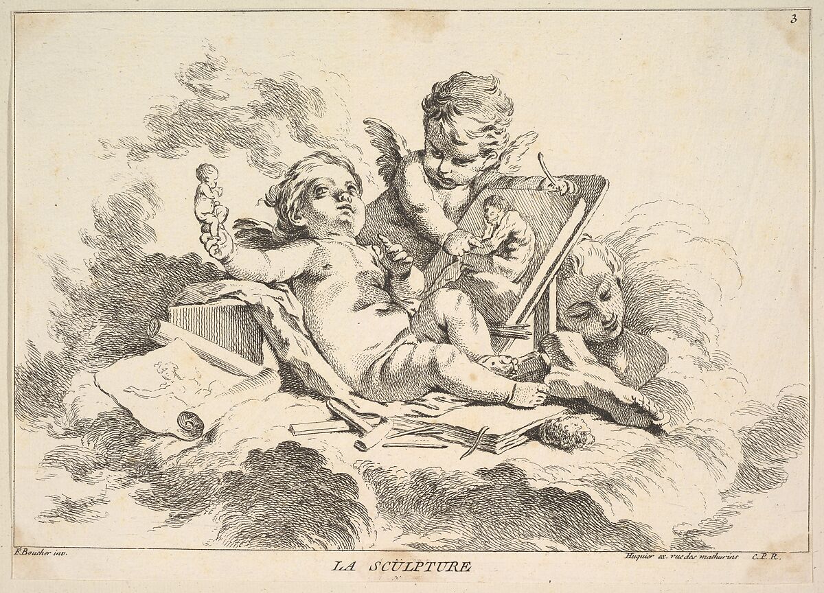 Sculpture, Louis Félix de La Rue (French, Paris 1731–1765 Paris), Etching 