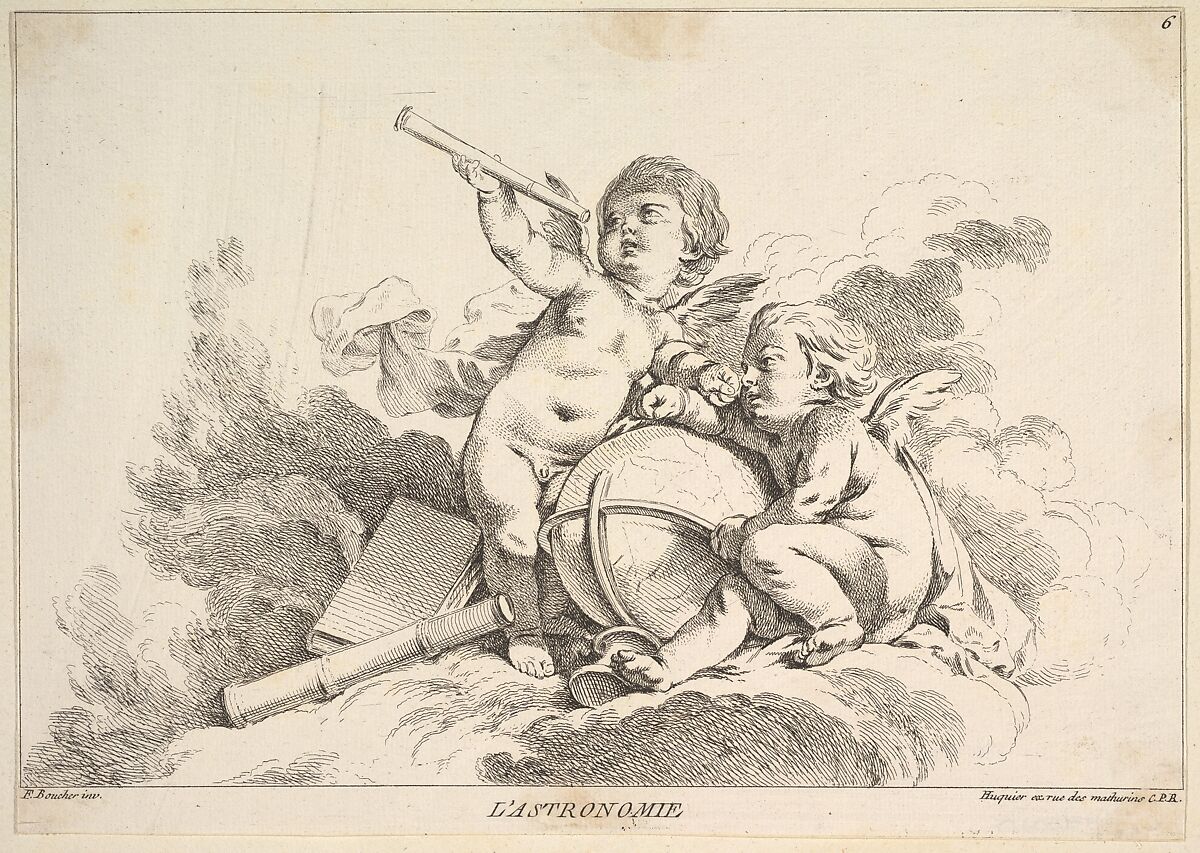Astronomy, Louis Félix de La Rue (French, Paris 1731–1765 Paris), Etching 