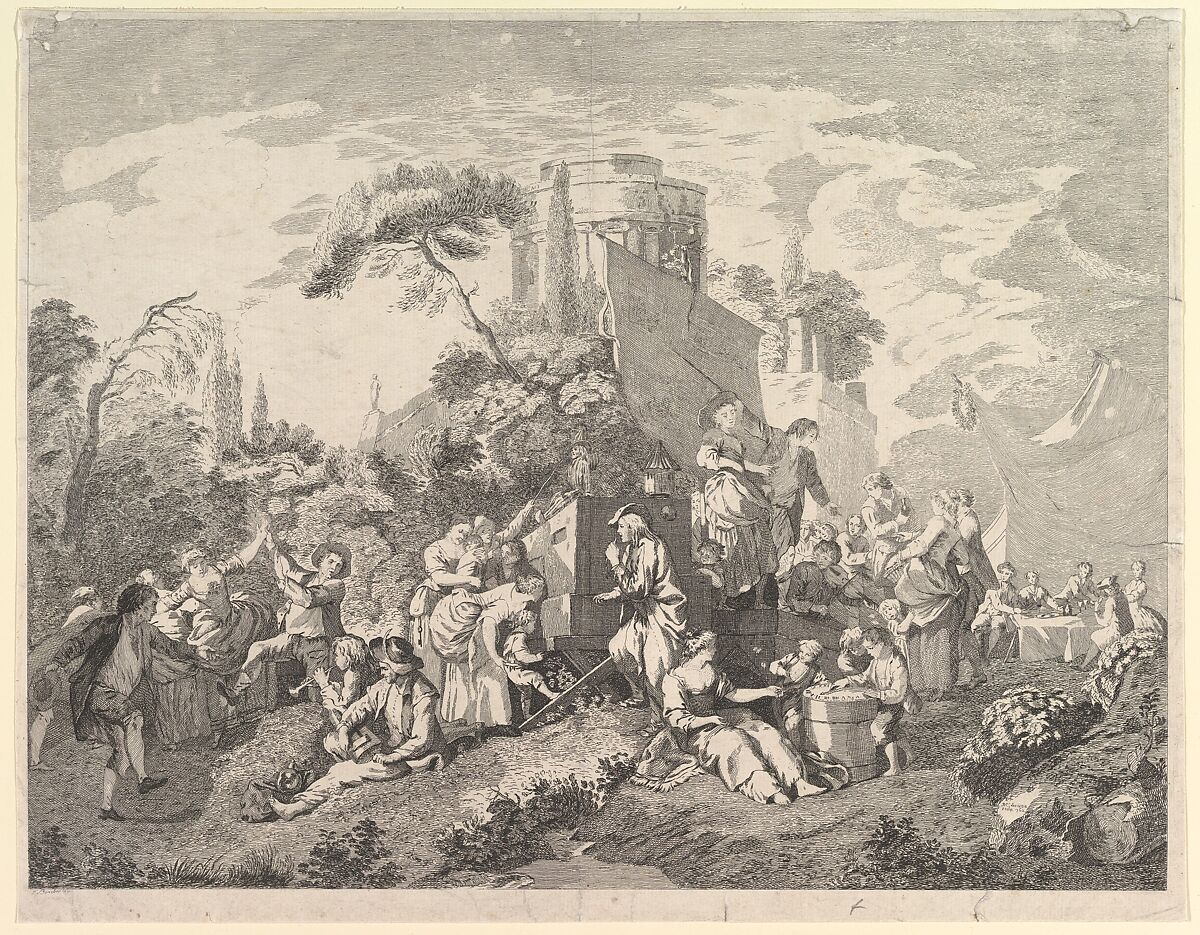 Country Fair, Pierre Charles Lévesque (French, Paris 1736–1812 Paris), Etching 