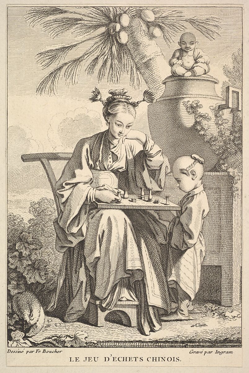 The Game of Chinese Chess, John Ingram (British, London 1721 active to 1763), Etching and engraving 