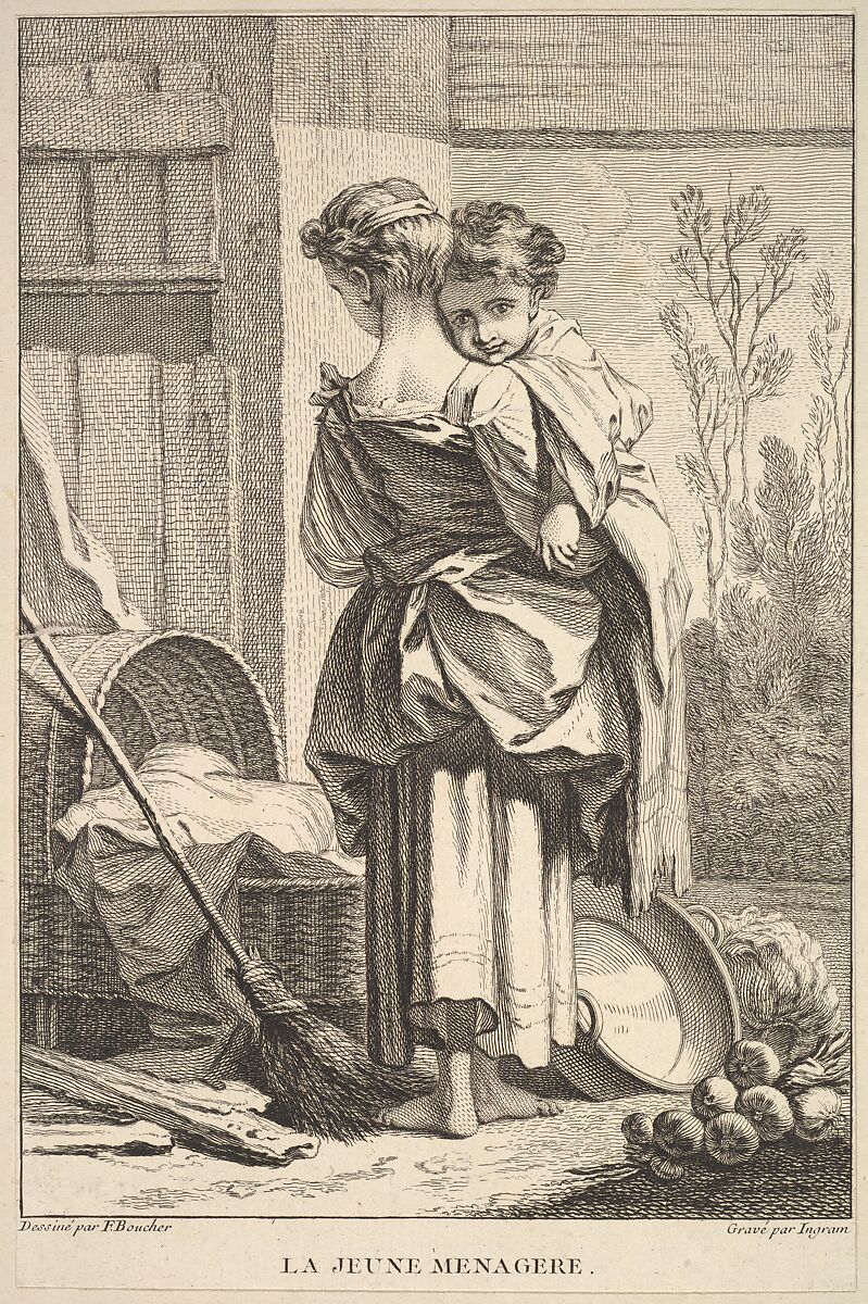 The Young Housekeeper, John Ingram (British, London 1721 active to 1763), Etching and engraving 