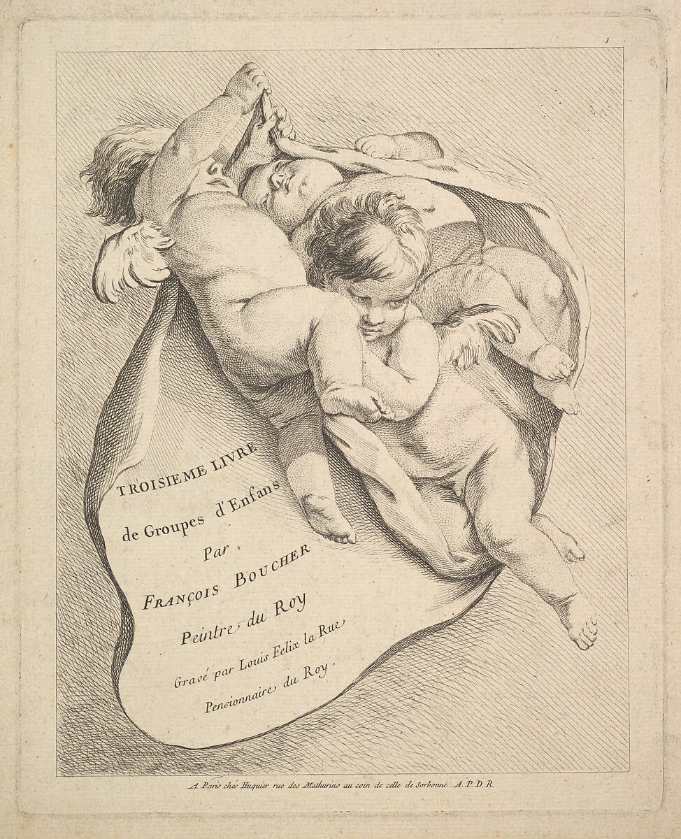 Frontispiece, Louis Félix de La Rue (French, Paris 1731–1765 Paris), Etching and engraving 