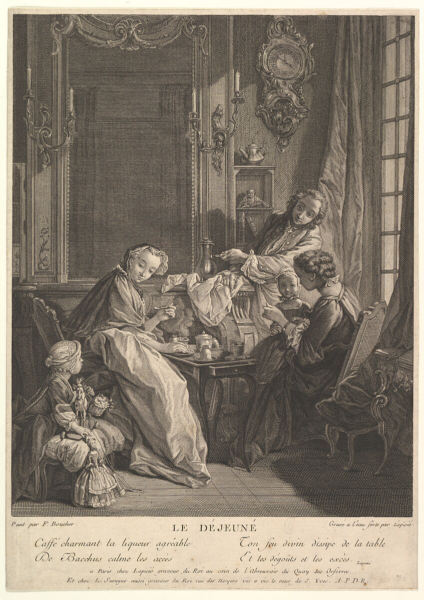 Luncheon, Bernard Lepicié (French, Paris 1698–1755 Paris), Etching and engraving 