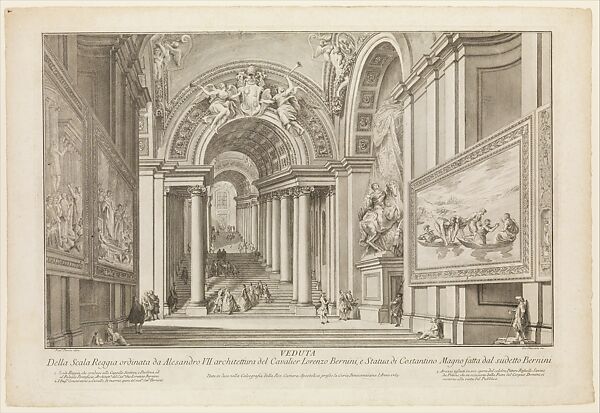 View of the Scala Reggia ordered by Alesandro VII (Vedute Della Scala Reggia ordinata da Alesandro VII)