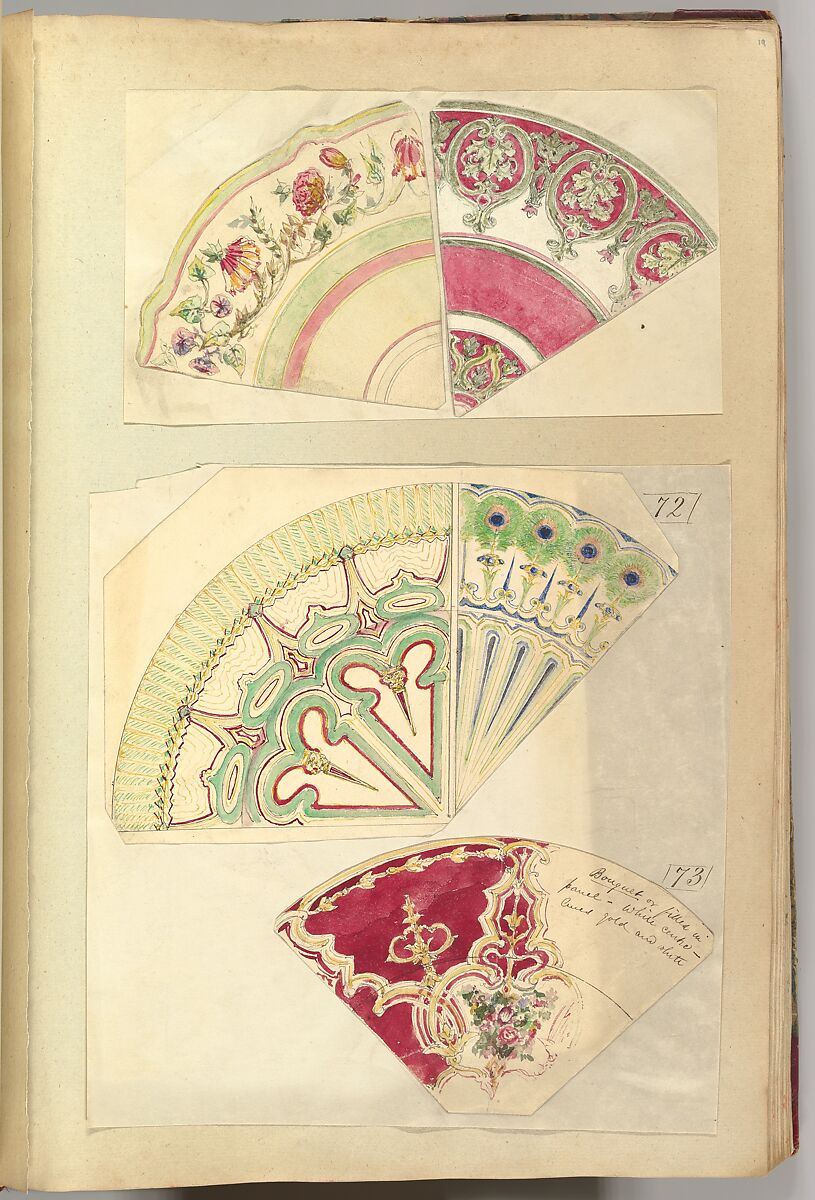 Five Designs for Decorated Plates, Alfred Henry Forrester [Alfred Crowquill] (British, London 1804–1872 London), Pen and ink, watercolor 