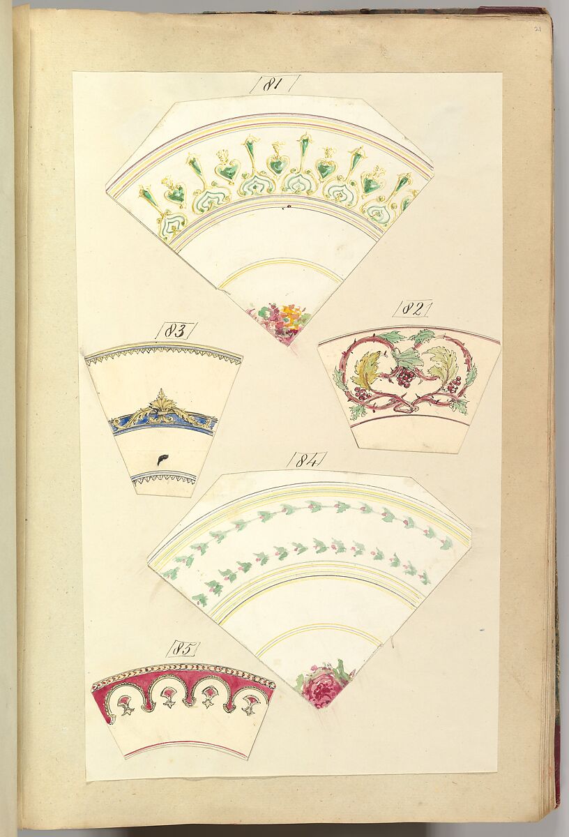 Five Designs for Decorated Plates, Alfred Henry Forrester [Alfred Crowquill] (British, London 1804–1872 London), Pen and ink, watercolor 