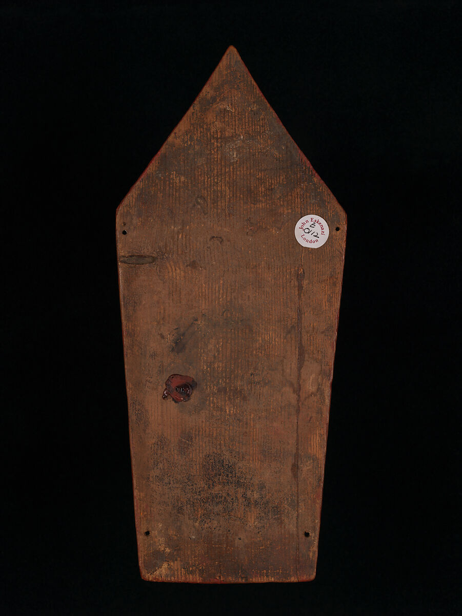 Panel from a Buddhist Ritual Crown Depicting Vairocana, Distemper on wood, Tibet