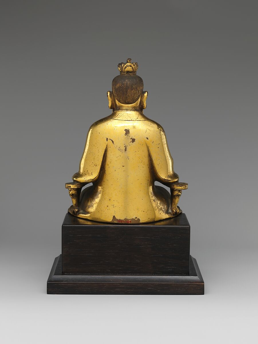Daoist immortal Laozi, Chen Yanqing (active 15th century), Gilt copper alloy, China