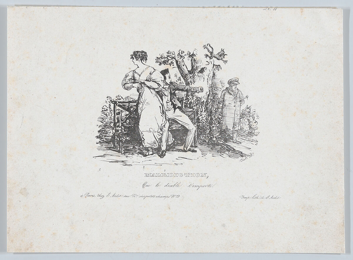 The Curse, Jules Boilly (French, Paris 1796–1874 Paris), Lithograph 