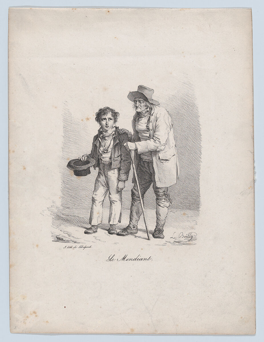 The Beggar, Louis Léopold Boilly (French, La Bassée 1761–1845 Paris), Lithograph 