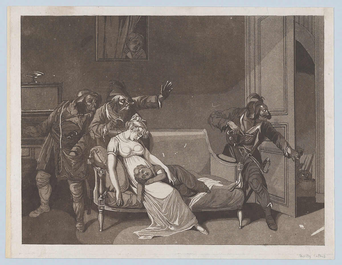 First Scene of Thieves, Probably Gror (active Paris, early 19th century), Aquatint with etching 