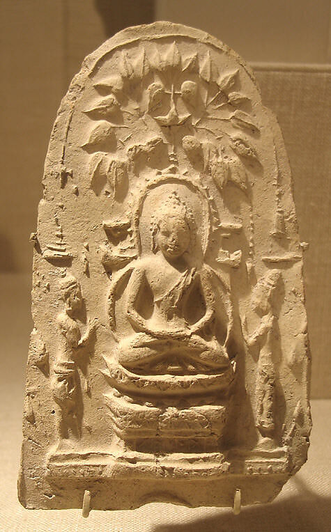 Buddha Seated Under the Bodhi Tree, Terracotta, Thailand (Buriram province[?]) 