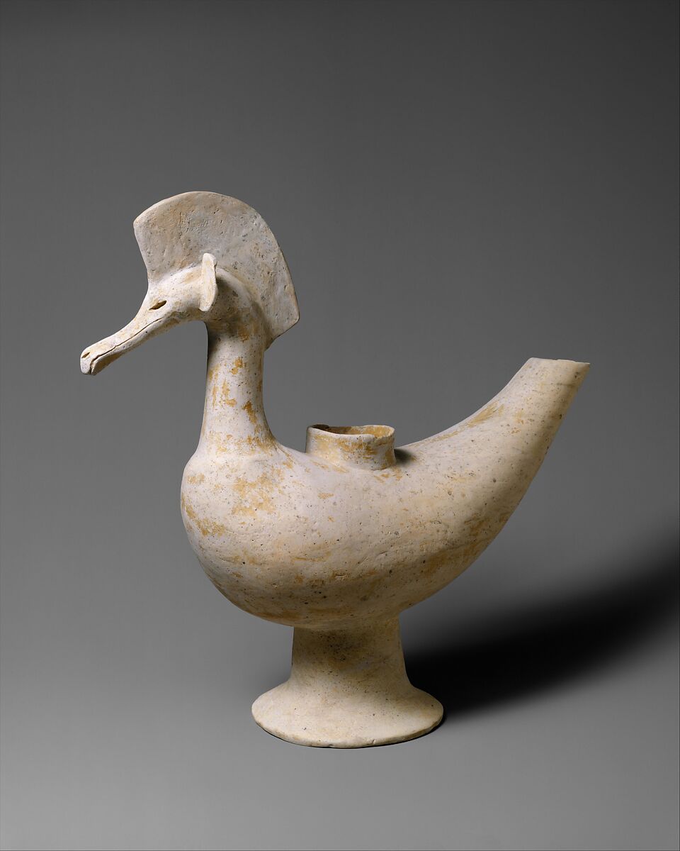 Bird-shaped vessel, Earthenware, Korea 