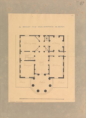 House for Henry Whitney, New Haven, Connecticut (plan)