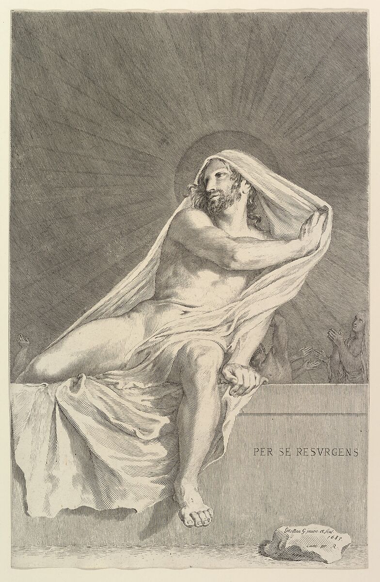 The Resurrection, Claude Mellan (French, Abbeville 1598–1688 Paris), Engraving 