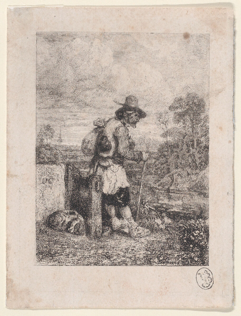 A Beggar, Alexandre-Gabriel Decamps (French, Paris 1803–1860 Fontainebleau), Etching 