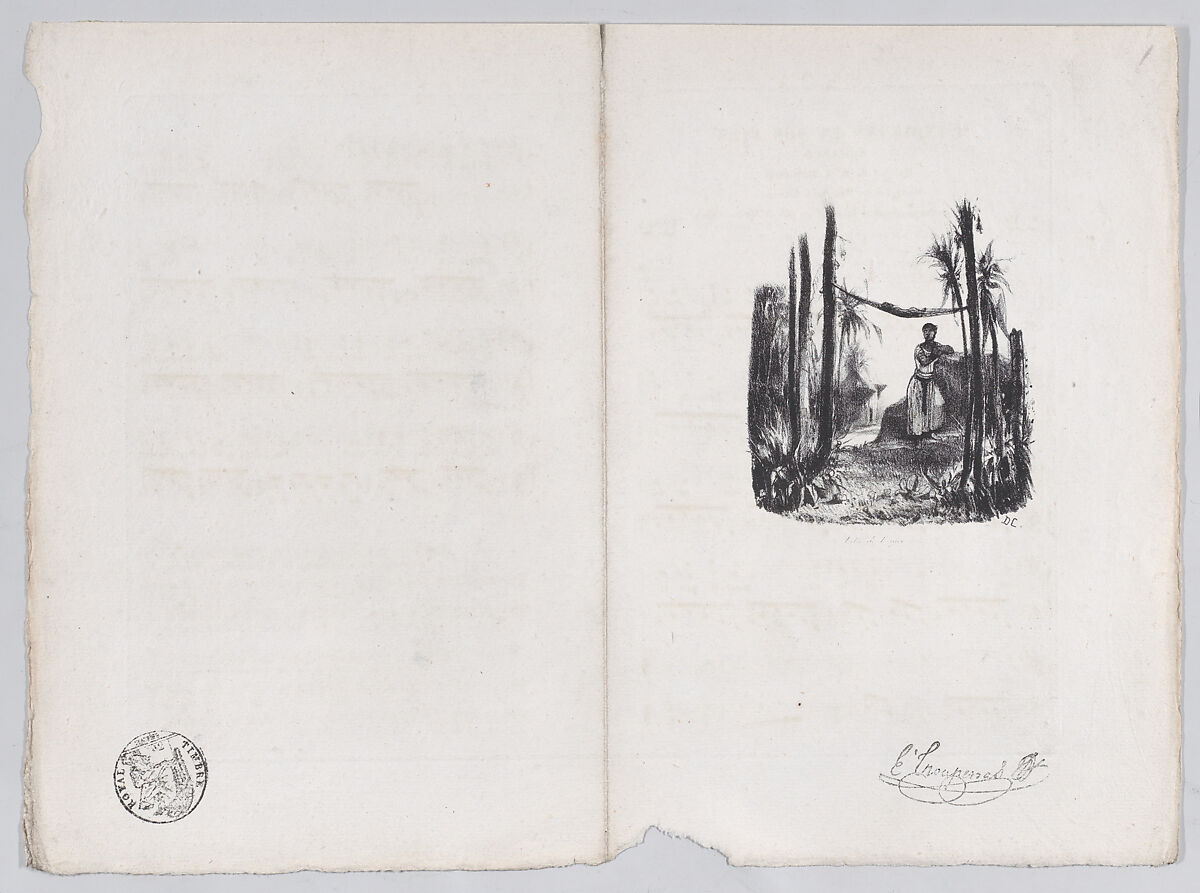 An Indian Woman and Her Son, Alexandre-Gabriel Decamps (French, Paris 1803–1860 Fontainebleau), Lithograph