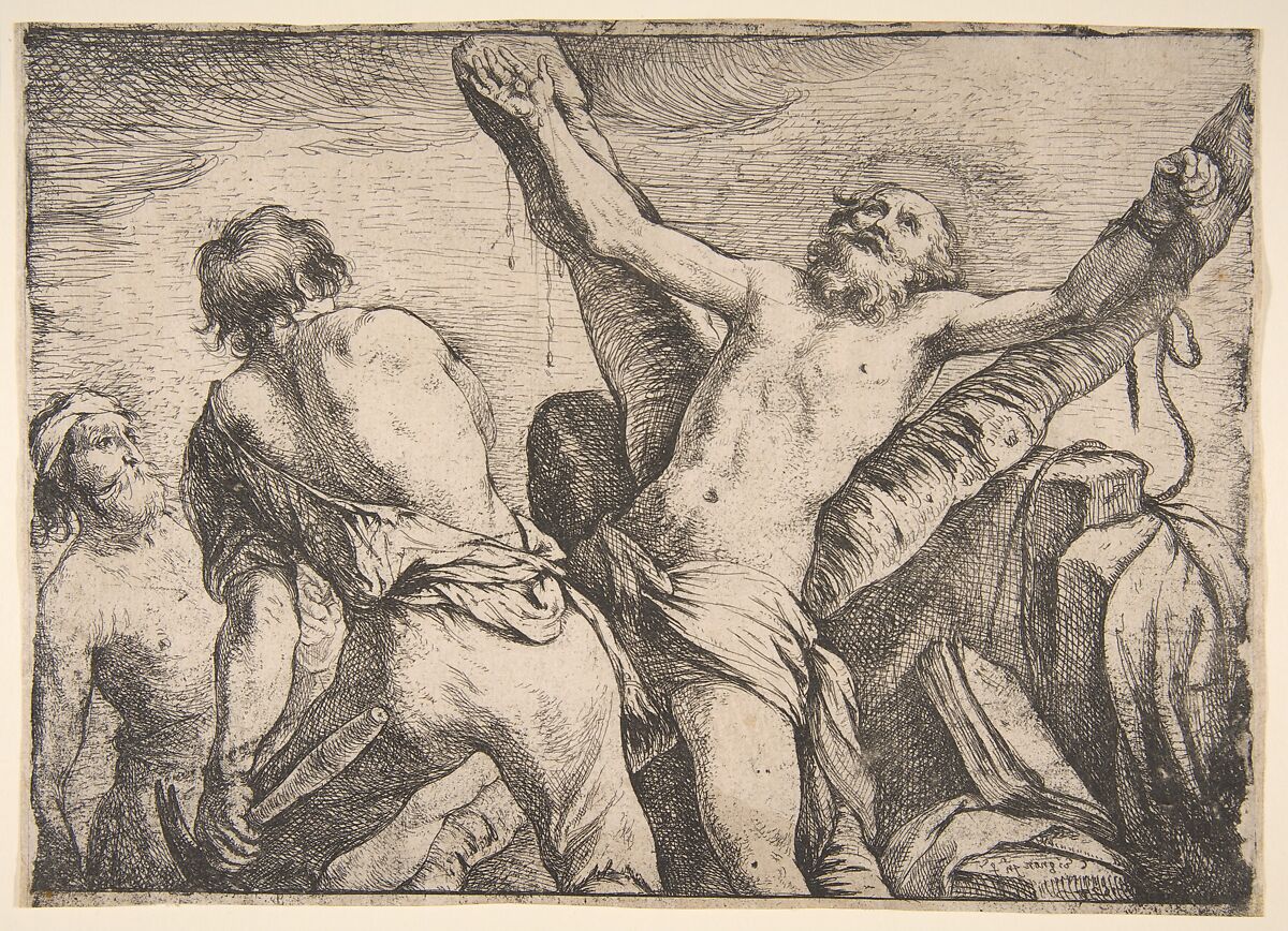 The Martyrdom of Saint Andrew, Claude Vignon (French, Tours 1593–1670 Paris), Etching 