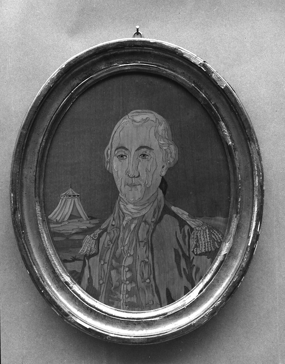 Portrait Panel of George Washington, Linden, holly, sycamore or harewood 