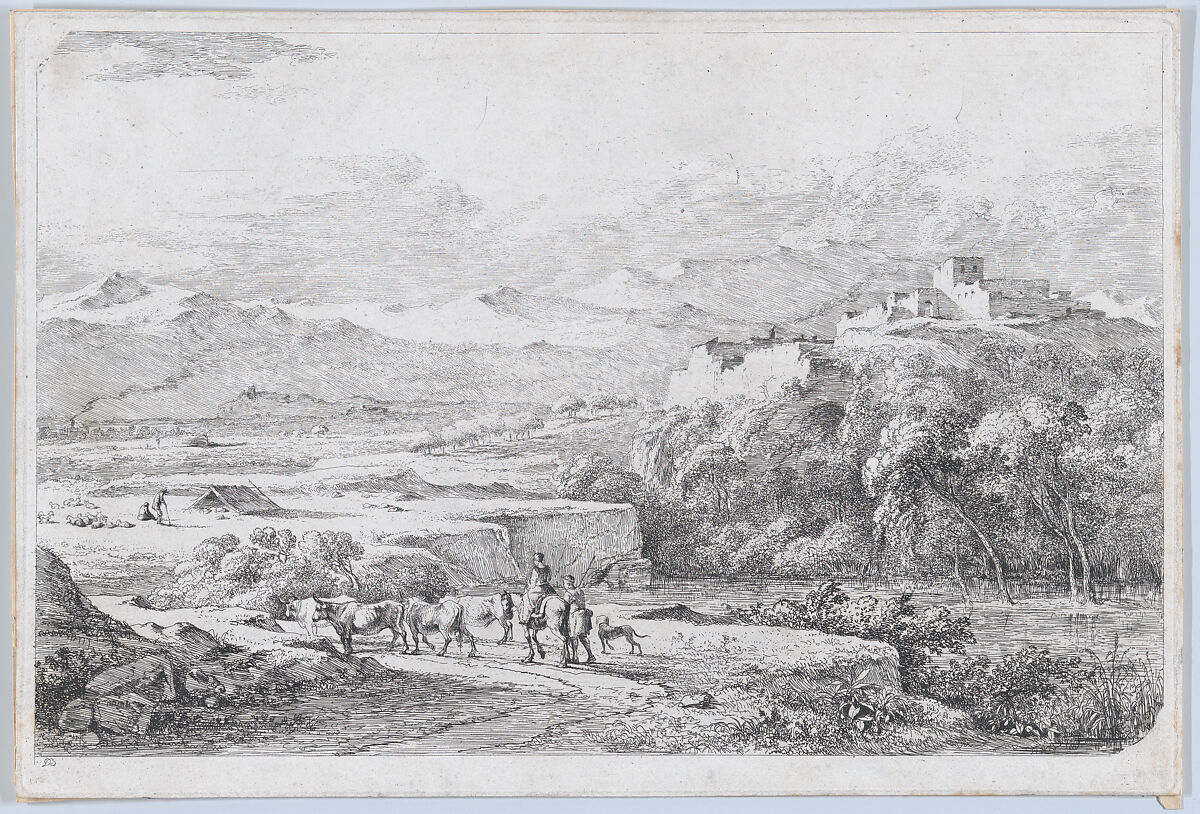 Landscape after Van der Cabel, Jean Jacques de Boissieu (French, Lyons 1736–1810 Lyons), Etching 