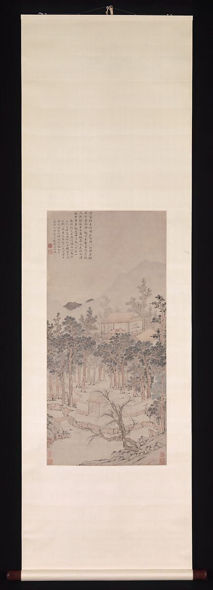 Living Aloft, Wen Zhengming (Chinese, 1470–1559), Hanging scroll; ink and color on paper, China