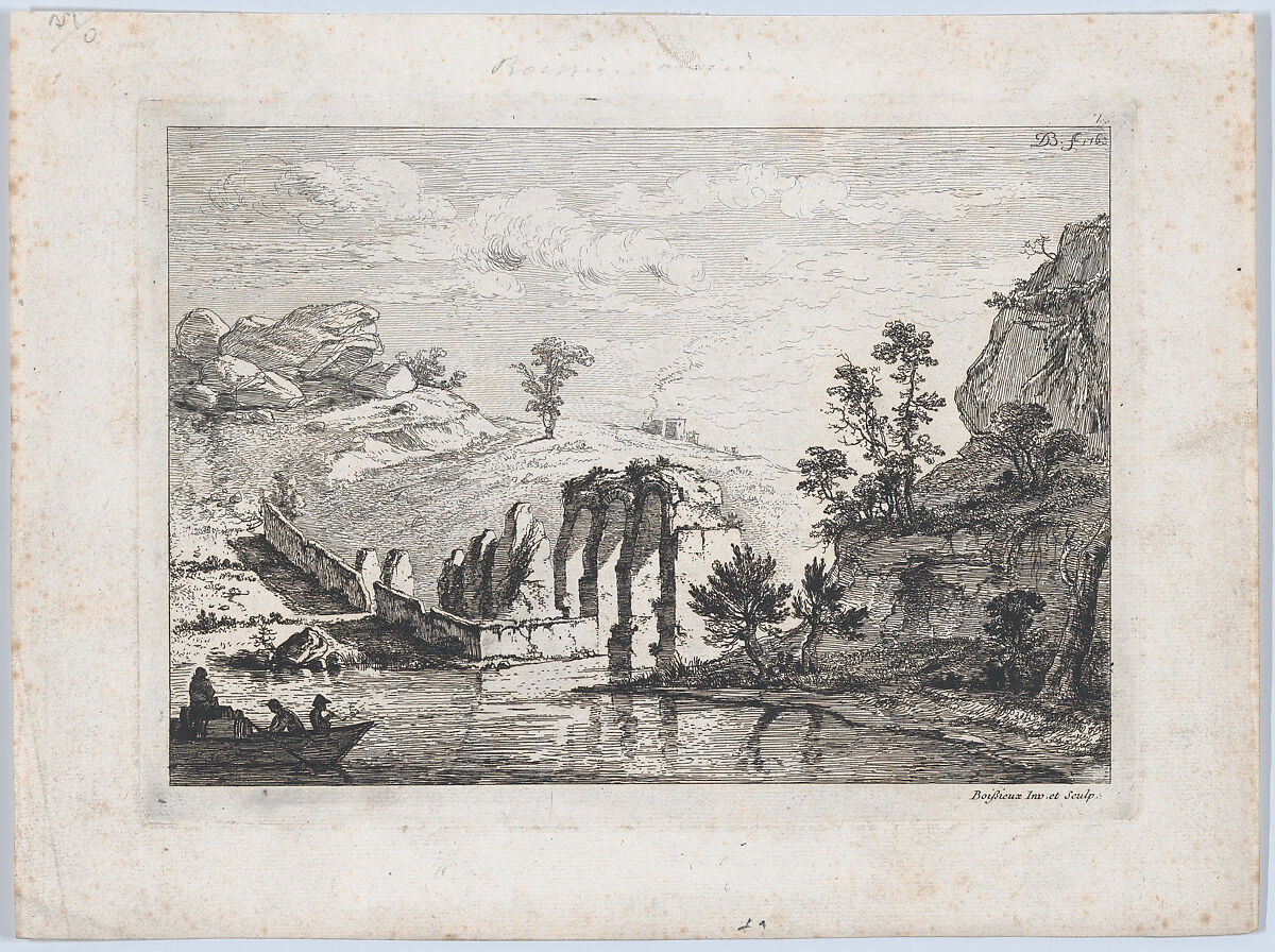 Ruins of an Aqueduct, Jean Jacques de Boissieu (French, Lyons 1736–1810 Lyons), Etching with drypoint; third state of four 