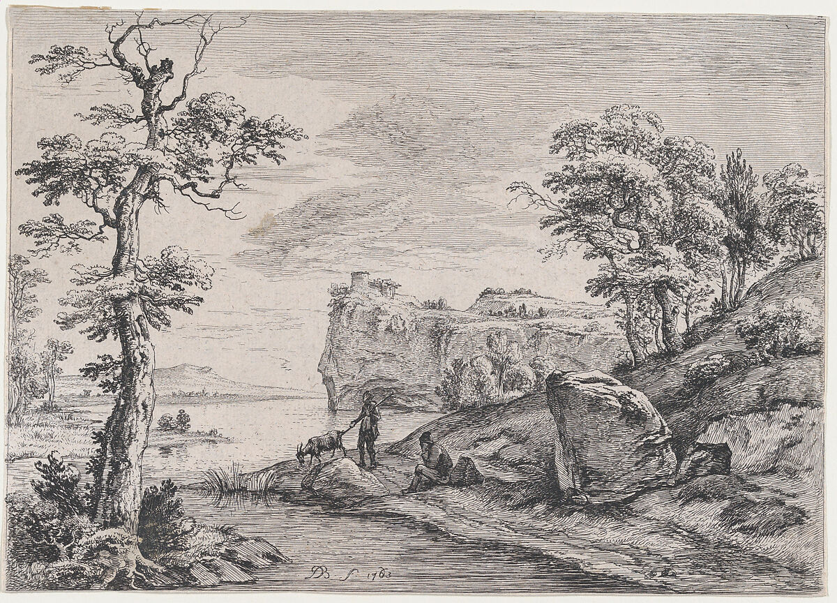 Goatherd, Jean Jacques de Boissieu (French, Lyons 1736–1810 Lyons), Etching; fifth state of five 