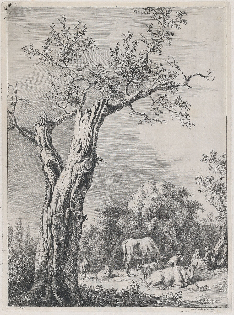 Spring, after a drawing made at Saint-Chamond, Jean Jacques de Boissieu (French, Lyons 1736–1810 Lyons), Etching; third state of four 
