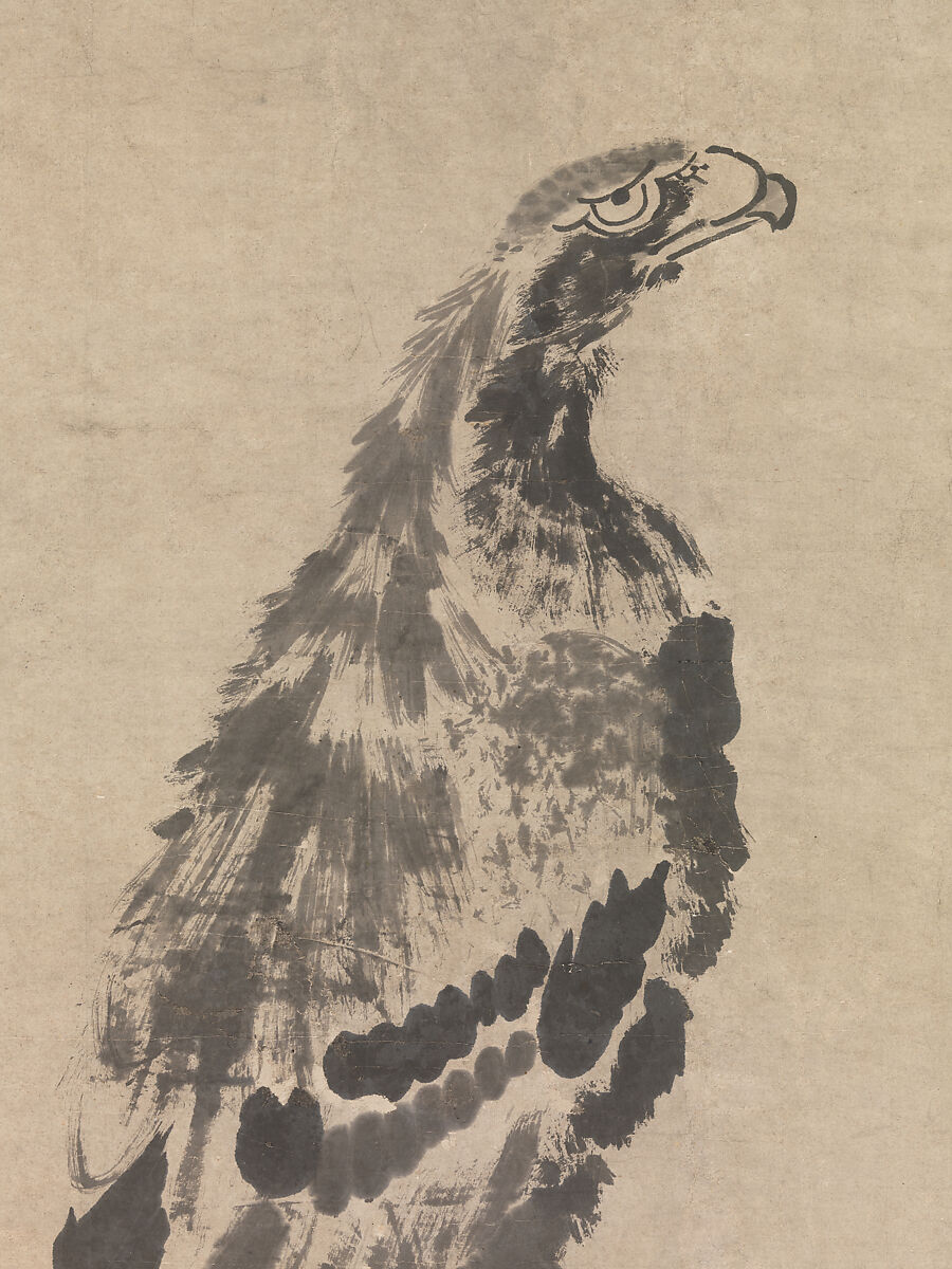 Two eagles, Bada Shanren (Zhu Da) (Chinese, 1626–1705), Hanging scroll; ink on paper, China