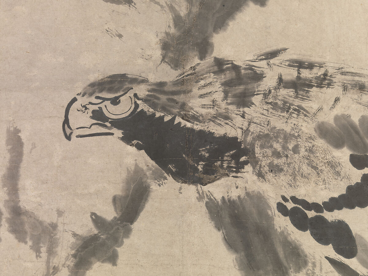 Two eagles, Bada Shanren (Zhu Da) (Chinese, 1626–1705), Hanging scroll; ink on paper, China
