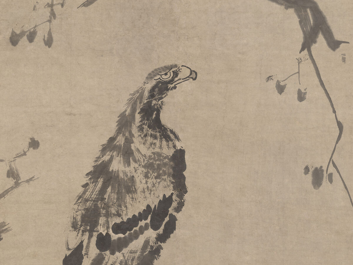 Two eagles, Bada Shanren (Zhu Da) (Chinese, 1626–1705), Hanging scroll; ink on paper, China