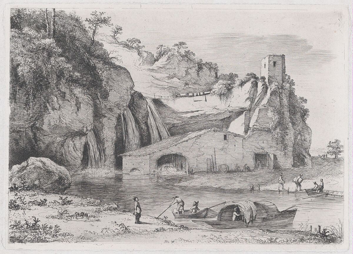The Italian Mill, Jean Jacques de Boissieu (French, Lyons 1736–1810 Lyons), Etching; seventh state of seven 