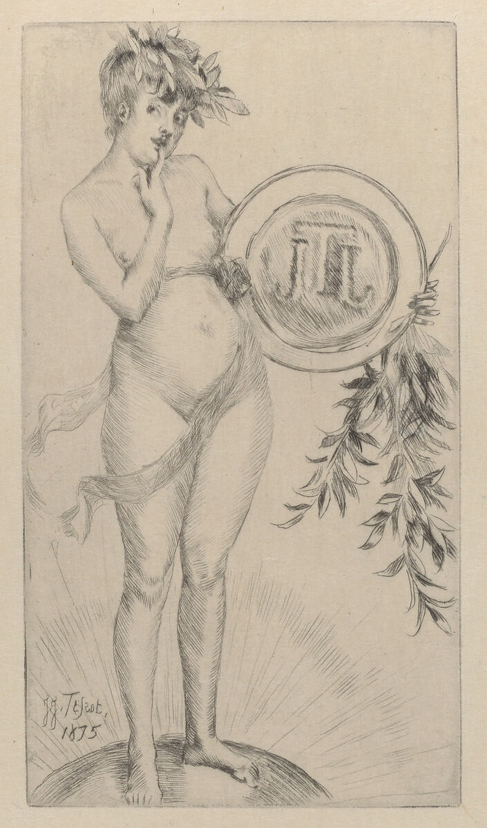 First Frontispiece (with the Monogram), James Tissot (French, Nantes 1836–1902 Chenecey-Buillon), Drypoint on laid paper; only state 