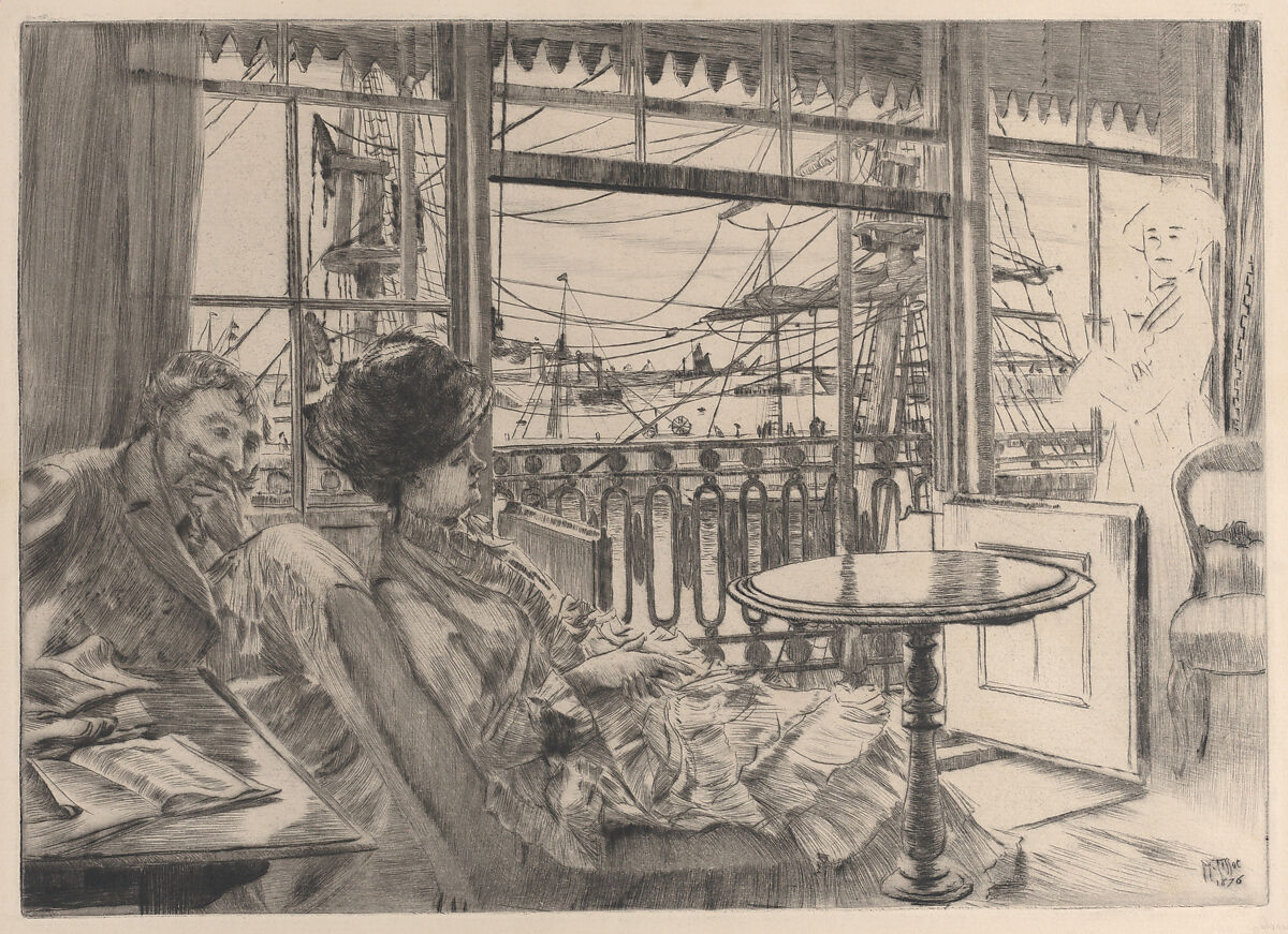 Ramsgate, James Tissot (French, Nantes 1836–1902 Chenecey-Buillon), Drypoint on laid paper 