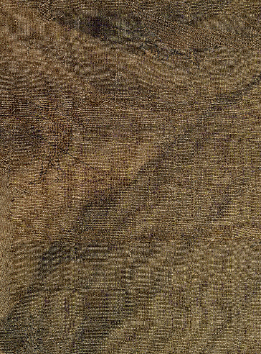Riverbank, Attributed to Dong Yuan (Chinese, active 930s–960s), Hanging scroll; ink and color on silk, China