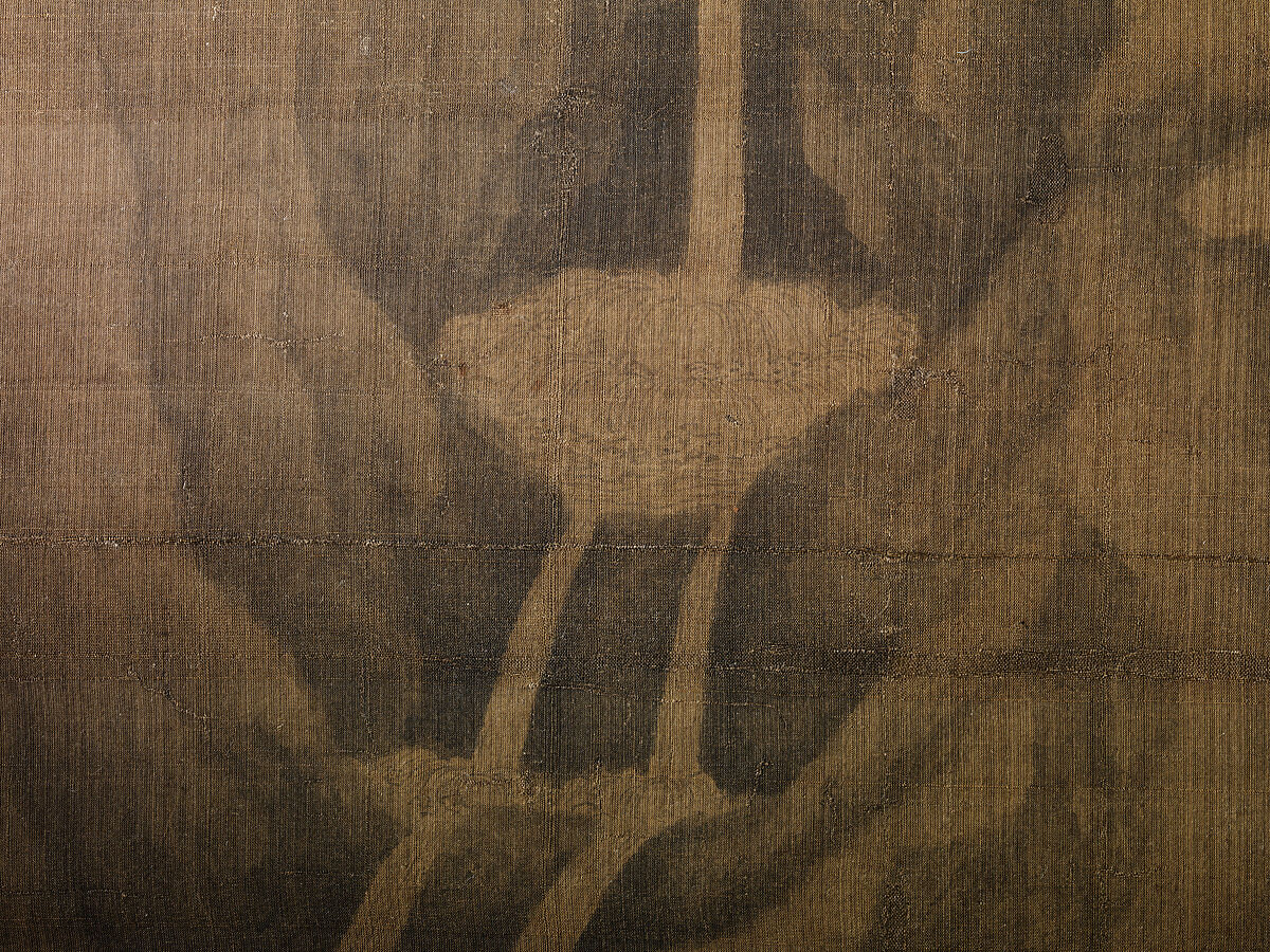 Riverbank, Attributed to Dong Yuan (Chinese, active 930s–960s), Hanging scroll; ink and color on silk, China