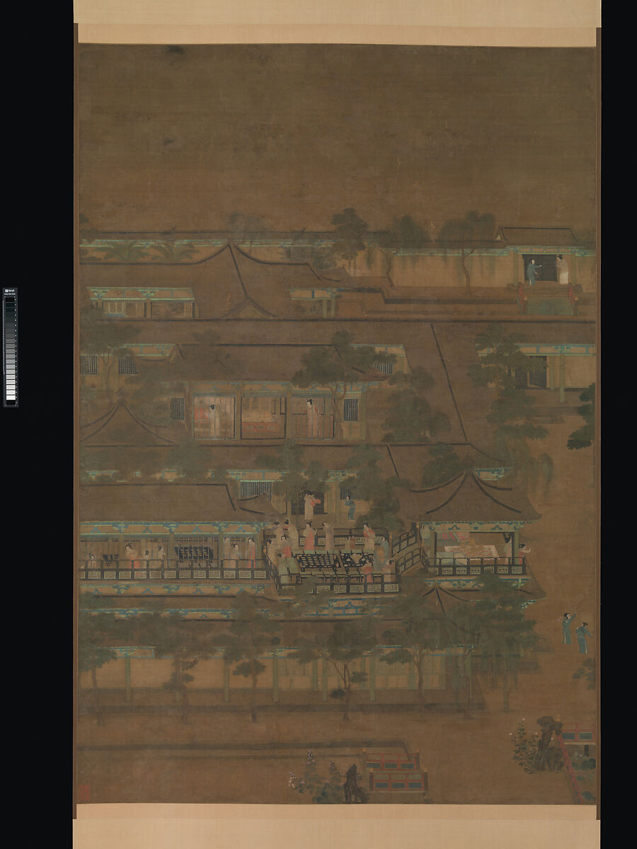 Palace banquet, Unidentified artist Chinese, active late 10th–11th century, Hanging scroll; ink and color on silk, China 