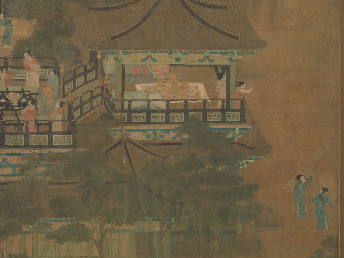 Palace banquet, Unidentified artist Chinese, active late 10th–11th century, Hanging scroll; ink and color on silk, China